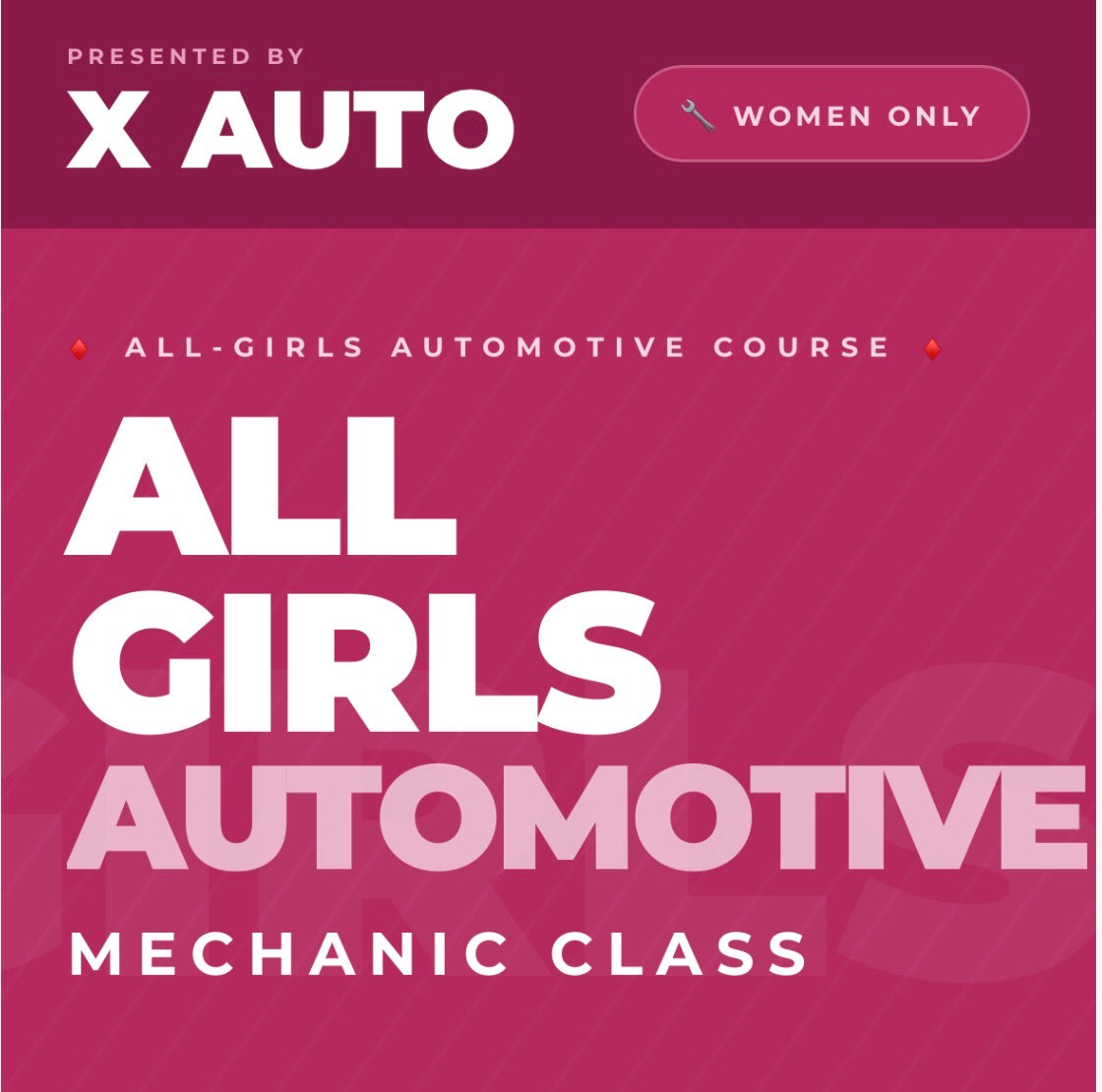 Women’s mechanic class